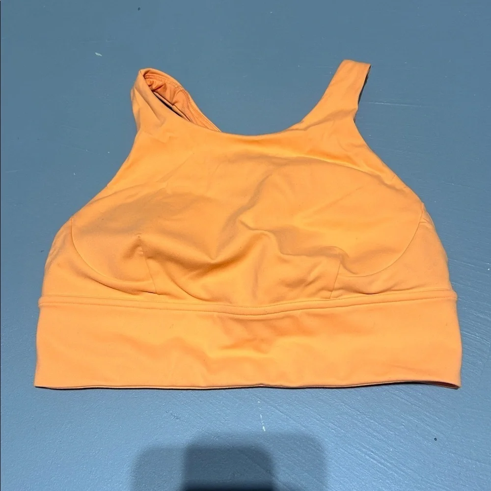 Lululemon Orange Wunder Train Longline Sports Bra (Size 8) - Picture 1 of 6
